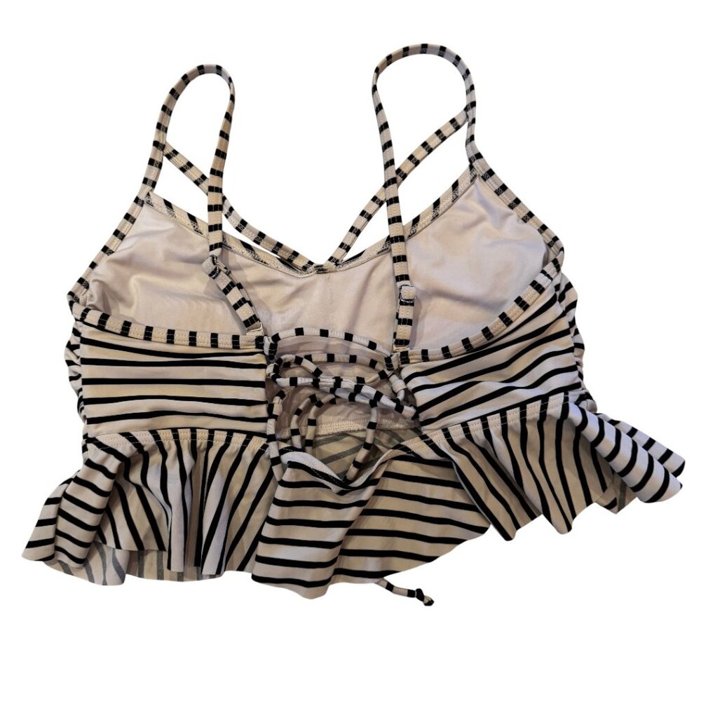 COCOSHIP Navy & White Striped Adjustable Back Swim Top β Size 8 (M) - Picture 4 of 6
